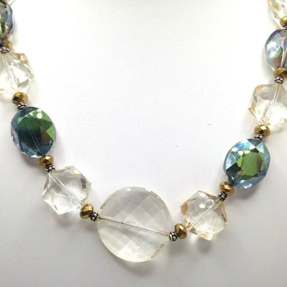 Vintage Large Crystal Donna Dressler Necklace, Sterling Silver, 21 Inches - Picture 5 of 12